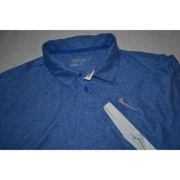 29569 Nike Golf Polo Shirt Blue Polyester Size XL Tour Performance Mens - Picture 8 of 8
